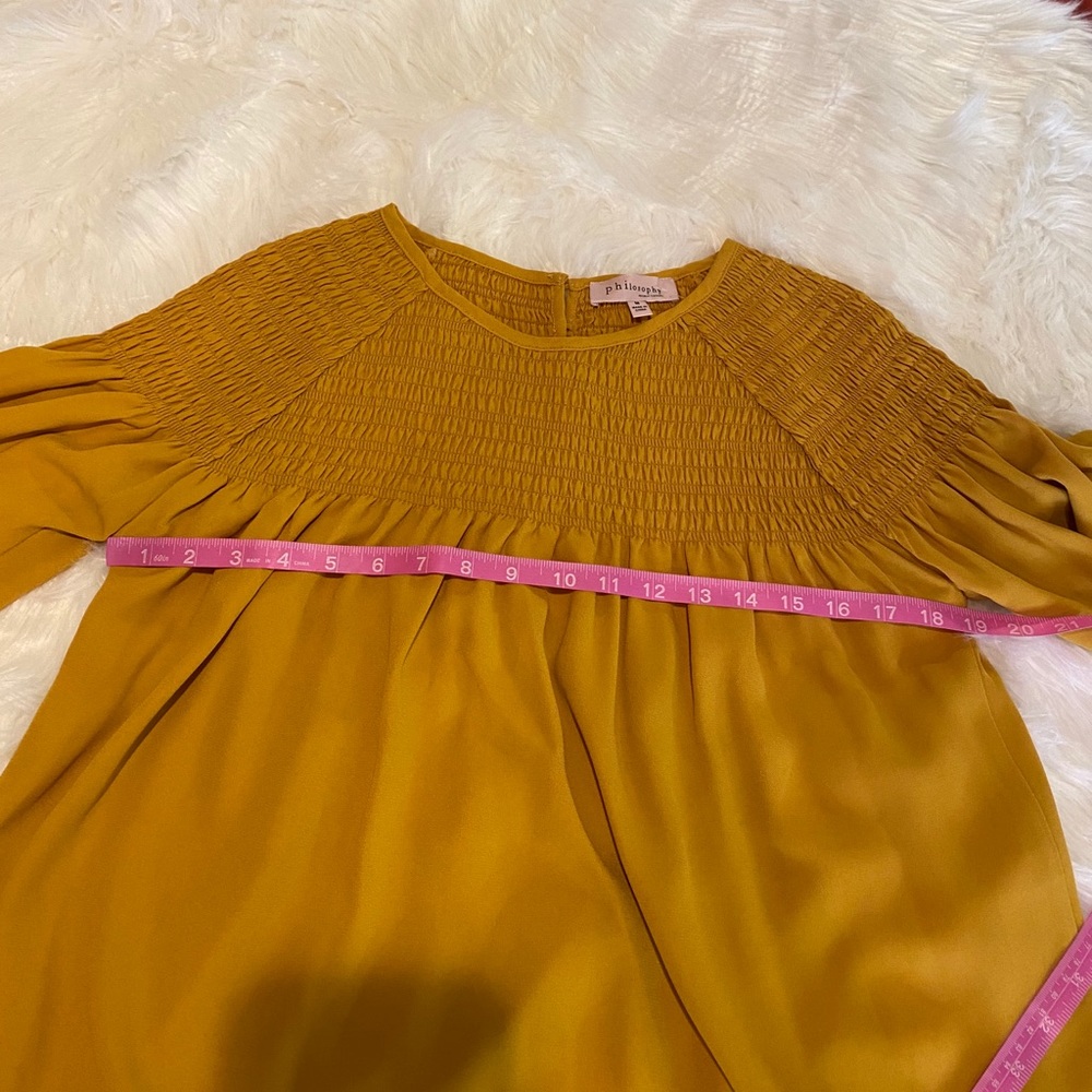 Philosophy nordstrom nwt marigold mustard yellow flowy top size medium - Picture 5 of 15